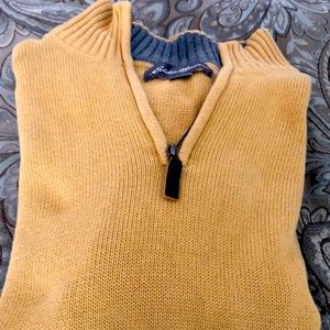 Eddie Bauer Mens Gold Cotton Sweater